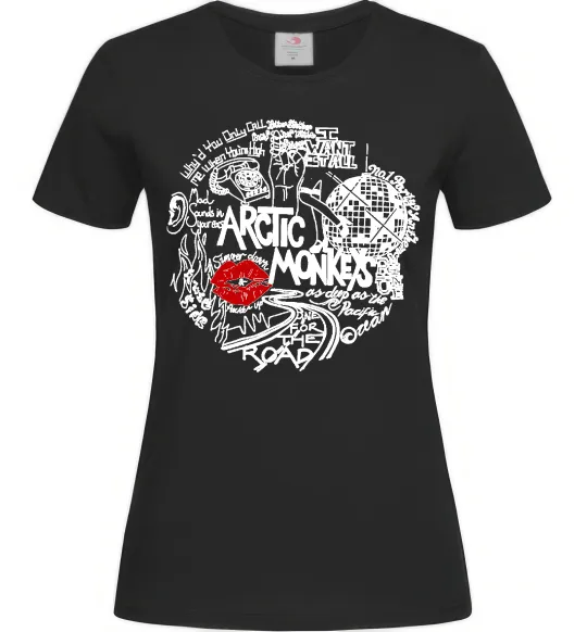 Женская футболка Arctic Monkeys songs Черный фото