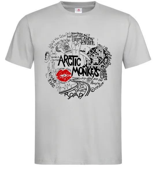 Мужская футболка Arctic Monkeys songs Серый фото