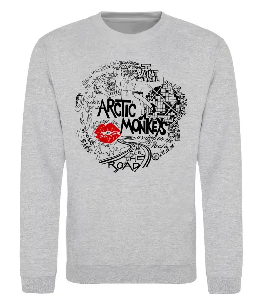 Свитшот Arctic Monkeys songs Серый меланж фото