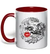 Чашка с цветной ручкой Arctic Monkeys songs Красный Чашка с цветной ручкой Arctic Monkeys songs Красный фото