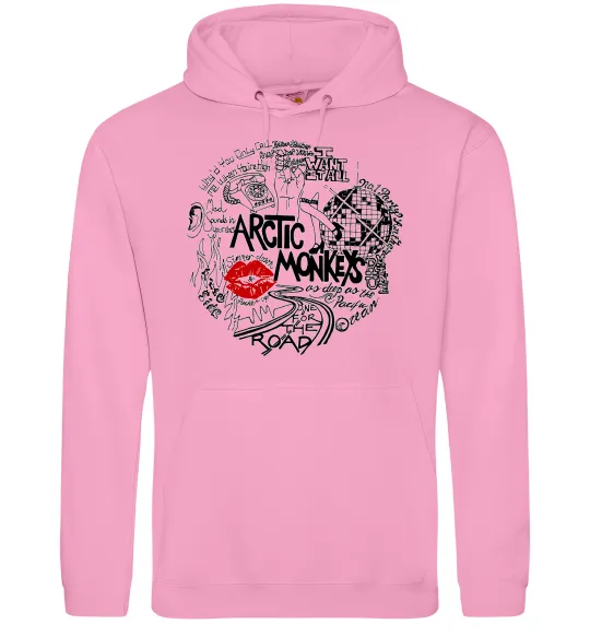 Женская толстовка (худи) Arctic Monkeys songs Розовый фото