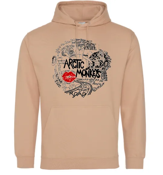 Женская толстовка (худи) Arctic Monkeys songs Песочный фото