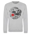 Світшот Arctic Monkeys songs Сірий меланж Світшот Arctic Monkeys songs Сірий меланж фото