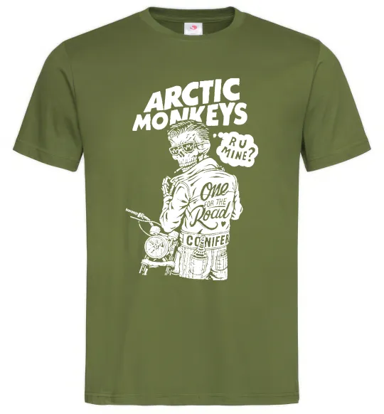 Чоловіча футболка Arctic Monkeys R U Mine? Оливковий фото