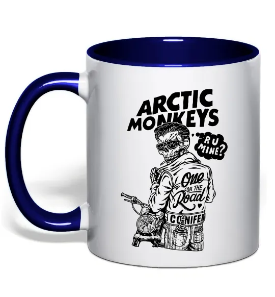 Чашка з кольоровою ручкою Arctic Monkeys R U Mine? Глибокий темно-синій фото