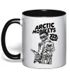Чашка з кольоровою ручкою Arctic Monkeys R U Mine? Чорний фото