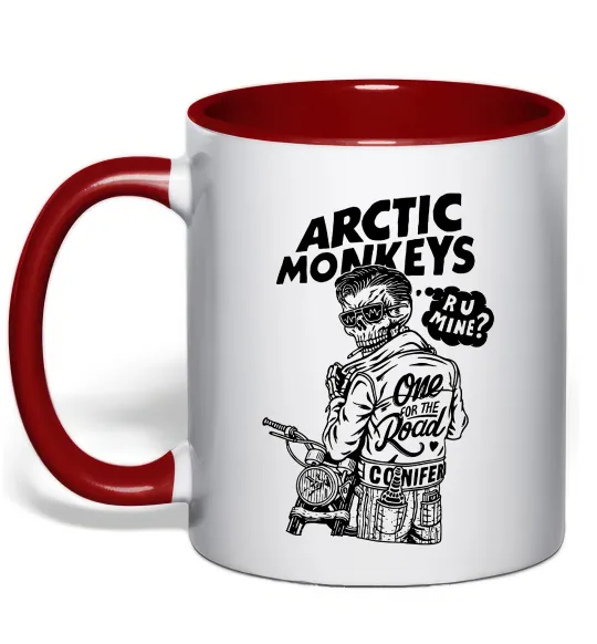 Чашка з кольоровою ручкою Arctic Monkeys R U Mine? Червоний фото