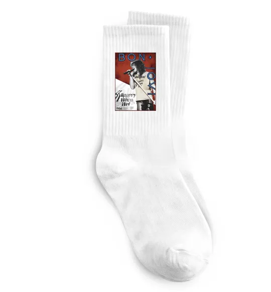 Носки Bon Jovi 1986 Белый фото