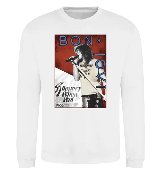 Світшот Bon Jovi 1986 Білий фото