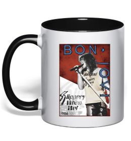 Чашка з кольоровою ручкою Bon Jovi 1986