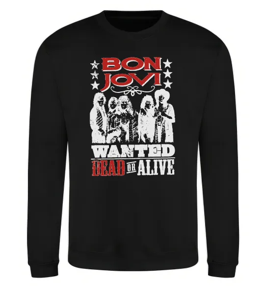 Свитшот Bon Jovi Wanted dead or alive Черный фото