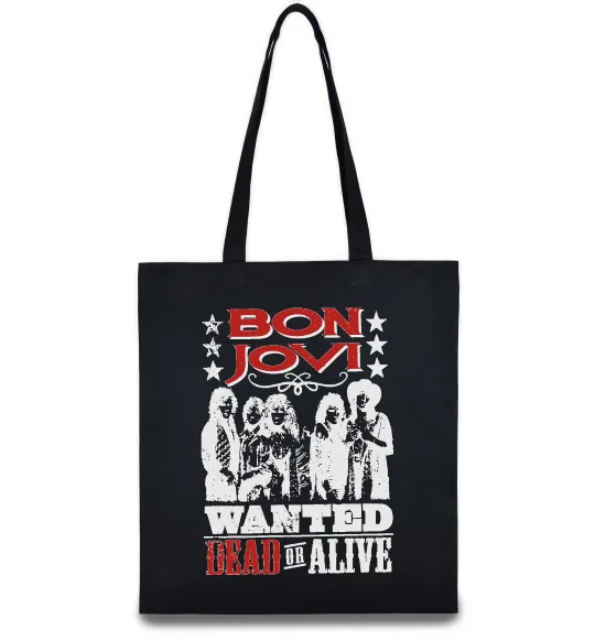 Эко-сумка Bon Jovi Wanted dead or alive Черный фото