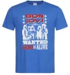 Мужская футболка Bon Jovi Wanted dead or alive Ярко-синий Мужская футболка Bon Jovi Wanted dead or alive Ярко-синий фото