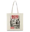 Эко-сумка Bon Jovi Wanted dead or alive Бежевый фото