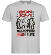 Мужская футболка Bon Jovi Wanted dead or alive Серый Мужская футболка Bon Jovi Wanted dead or alive Серый фото