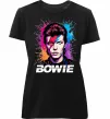 Жіноча преміум футболка Bowie art Чорний фото