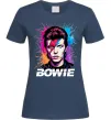 Жіноча футболка Bowie art Темно-синій фото