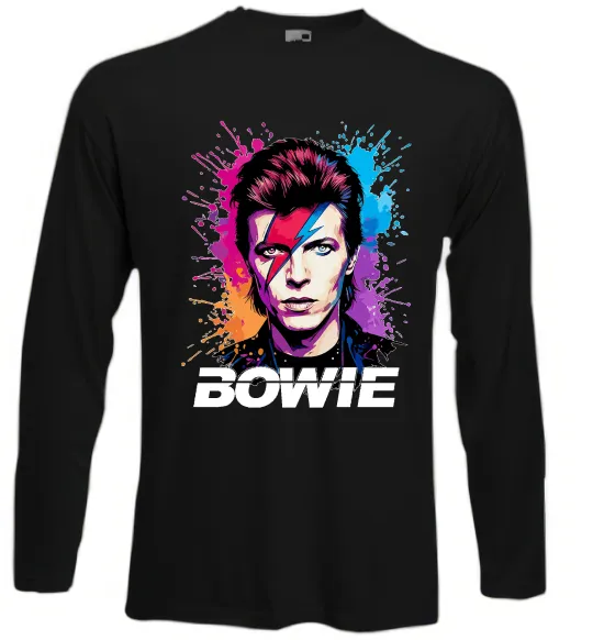Лонгслів Bowie art Чорний фото