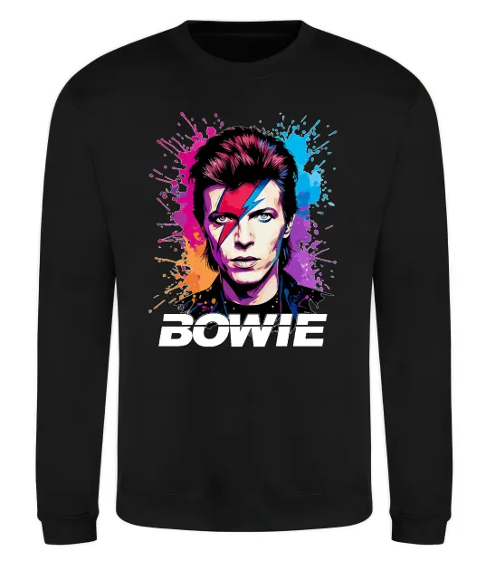 Світшот Bowie art Чорний фото