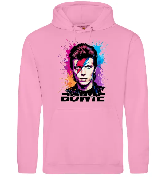 Женская толстовка (худи) Bowie art Розовый фото