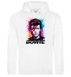 Жіноча толстовка (худі) Bowie art Білий фото