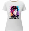 Жіноча преміум футболка Bowie art Білий фото
