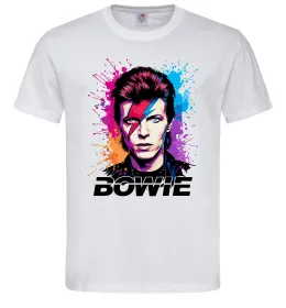 Мужская футболка Bowie art Белый фото