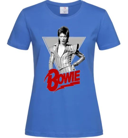 Жіноча футболка David Bowie Яскраво-синій фото
