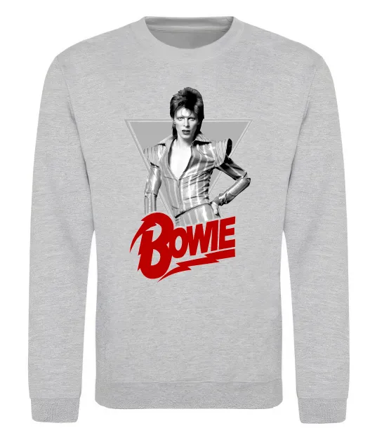 Світшот David Bowie Сірий меланж фото