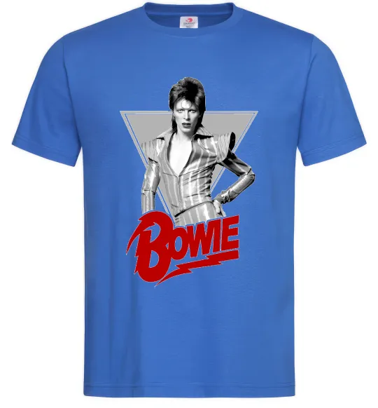 Мужская футболка David Bowie Ярко-синий фото