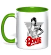 Чашка з кольоровою ручкою David Bowie Зелений Чашка з кольоровою ручкою David Bowie Зелений фото