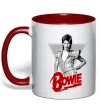 Чашка з кольоровою ручкою David Bowie Червоний Чашка з кольоровою ручкою David Bowie Червоний фото