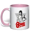 Чашка з кольоровою ручкою David Bowie Ніжно рожевий Чашка з кольоровою ручкою David Bowie Ніжно рожевий фото