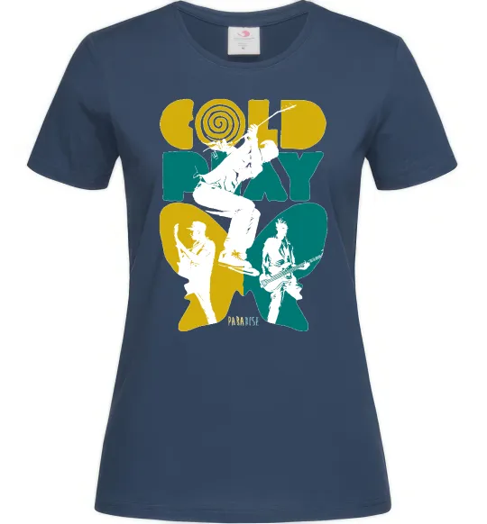 Жіноча футболка Coldplay Paradise Темно-синій фото