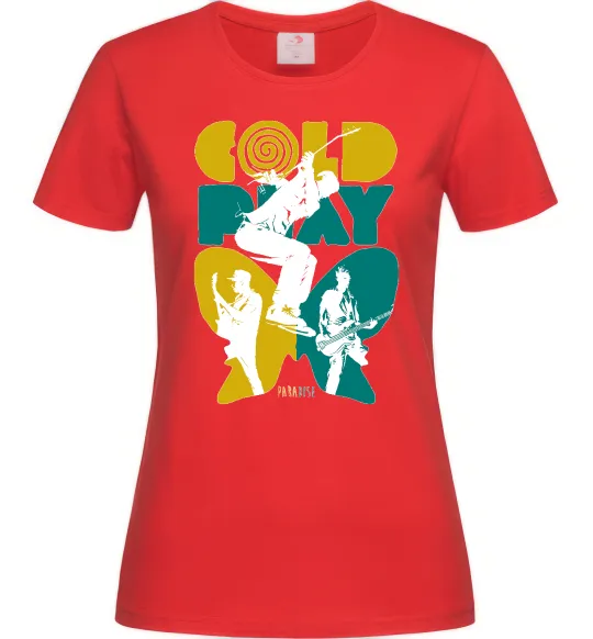 Жіноча футболка Coldplay Paradise Червоний фото