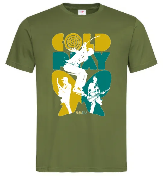 Чоловіча футболка Coldplay Paradise Оливковий фото