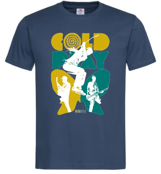Чоловіча футболка Coldplay Paradise Темно-синій фото