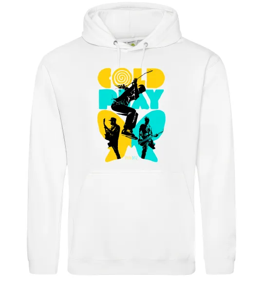 Чоловіча толстовка (худі) Coldplay Paradise Білий фото