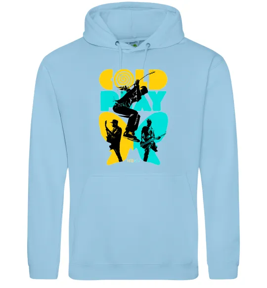 Жіноча толстовка (худі) Coldplay Paradise Блакитний фото