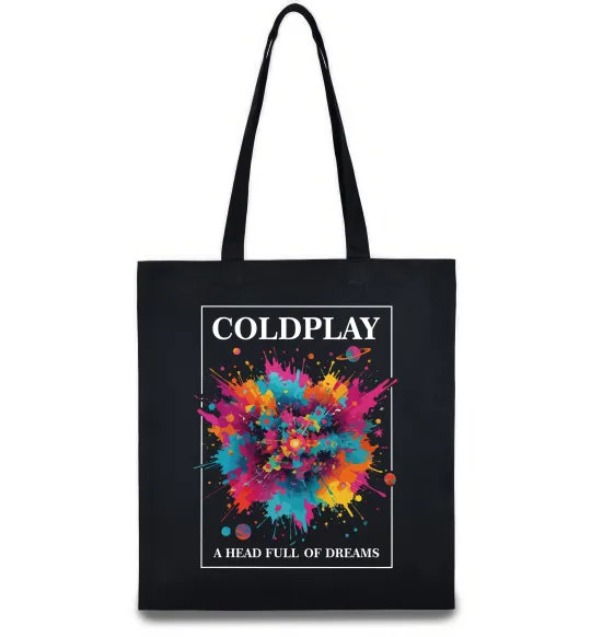 Еко-сумка Coldplay Head full of dreams Чорний фото