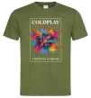 Чоловіча футболка Coldplay Head full of dreams Оливковий фото