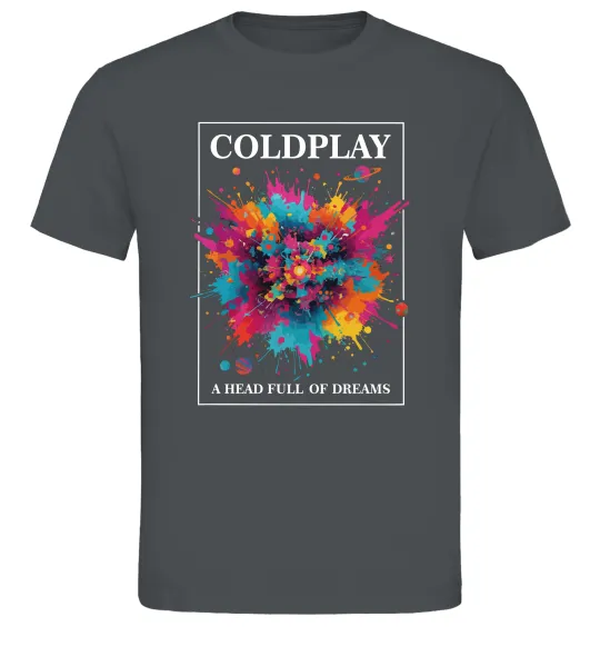 Чоловіча футболка Coldplay Head full of dreams Графіт фото