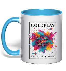 Чашка с цветной ручкой Coldplay Head full of dreams