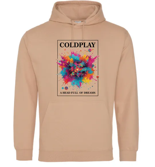Жіноча толстовка (худі) Coldplay Head full of dreams Пісочний фото