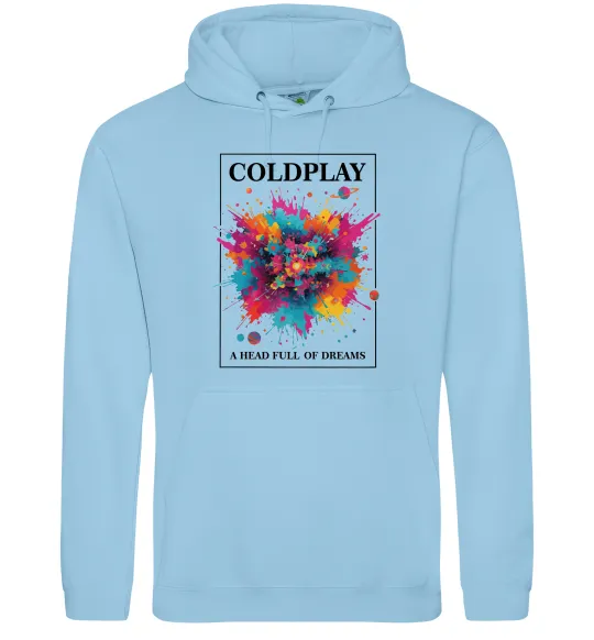 Женская толстовка (худи) Coldplay Head full of dreams Голубой фото