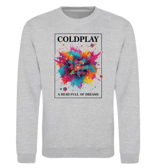 Свитшот Coldplay Head full of dreams Серый меланж фото