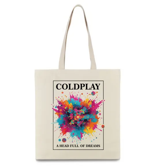 Еко-сумка Coldplay Head full of dreams Бежевий фото
