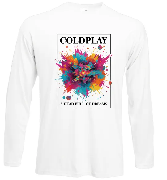 Лонгслів Coldplay Head full of dreams Білий фото
