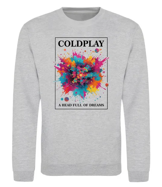 Світшот Coldplay Head full of dreams Сірий меланж фото