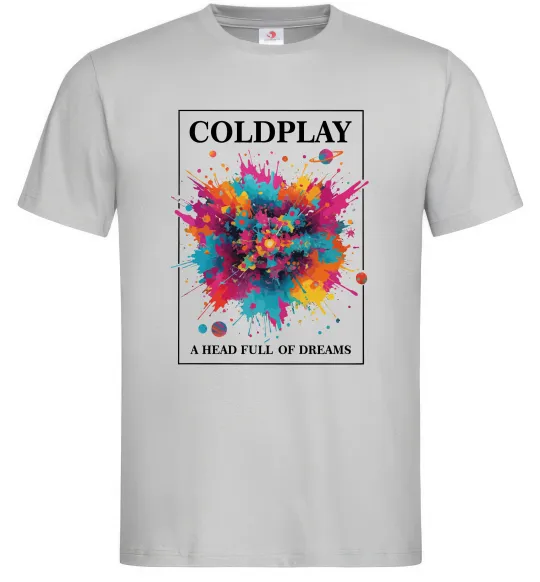 Чоловіча футболка Coldplay Head full of dreams Сірий фото